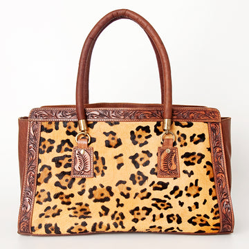 American Darling Tote Hand Tooled Hair on Genuine Leather Western Women Bag Handbag Purse | Travel Bags College Casual